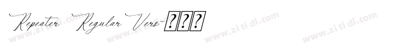 Repeater RegularVers字体转换